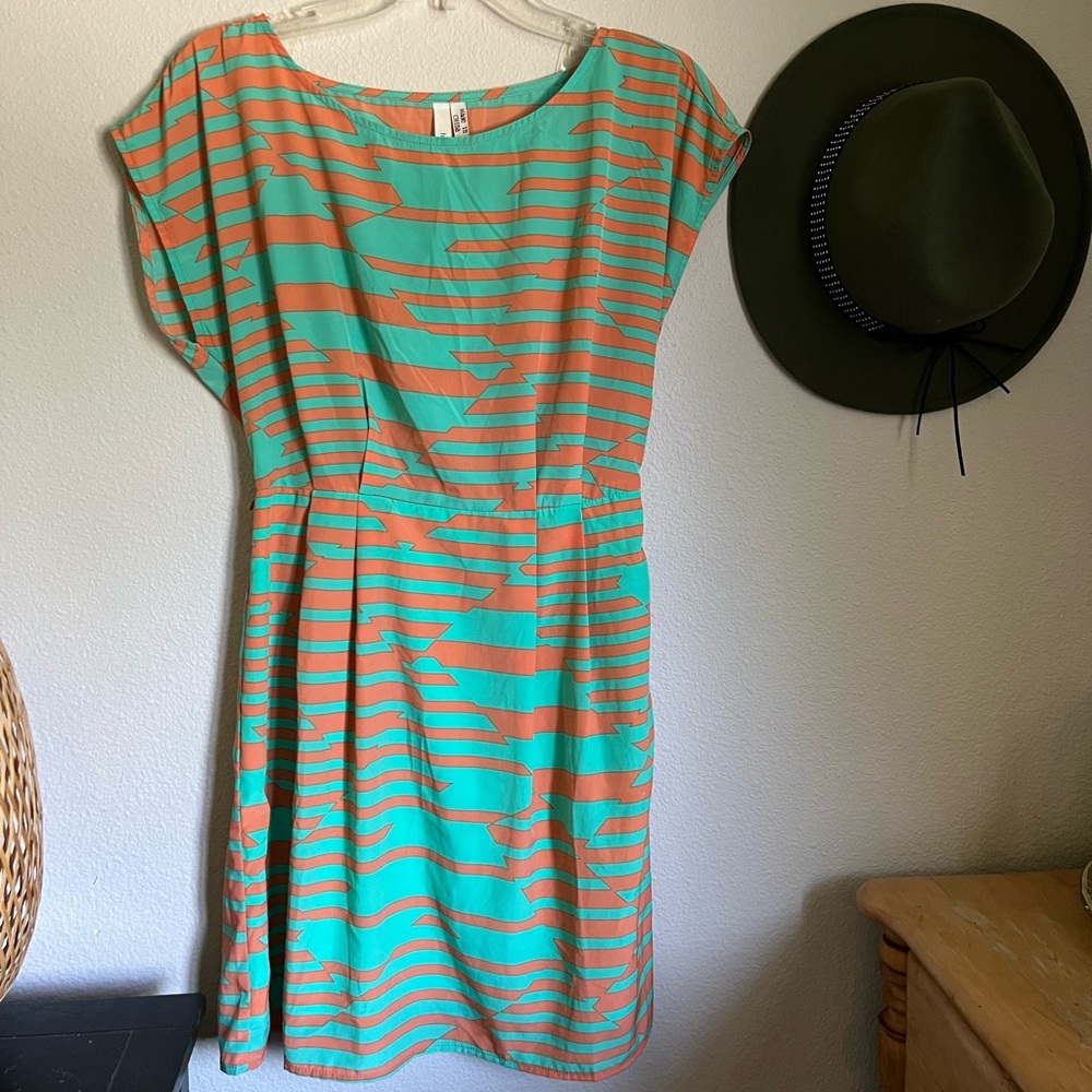 Mint and creamsicle dress